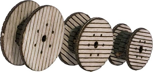 Walthers SceneMaster HO Scale Cable Reels - Laser-cut Wood Kit