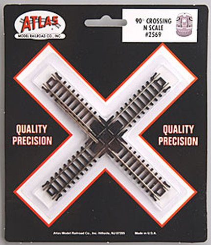 Atlas N Scale Code 80 90 Degree Crossing Model Train Track