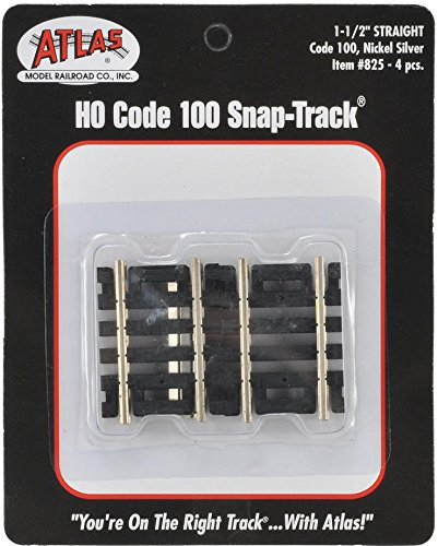 Atlas HO Scale Code 100 1.5" Straight 4-Pack Model Train Track