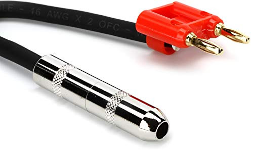 HOSA BNP-116RD Speaker Adaptor Cable Connector - 1/4" TS Dual Banana - Red 6"