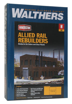 Walthers Cornerstone N Scale Building/Structure Kit Allied Rail ReBuilders