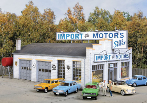 Walthers Cornerstone HO Scale Building/Structure Kit Import Motors