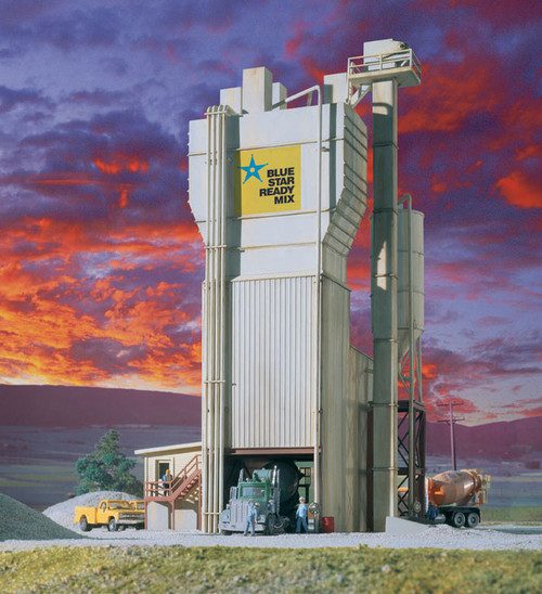 Walthers Cornerstone HO Scale Building/Structure Kit Blue Star Ready Mix