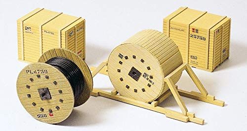 Preiser HO Scale Model Scenery Detail Set - Cable Rolls/Drums And Cases 4-Pack