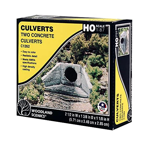 Woodland Scenics HO Scale Culverts - Concrete - Plaster Casting (2-Pack)