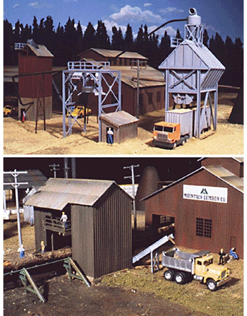 Walthers Cornerstone HO Scale Building/Structure Kit Sawmill Outbuildings