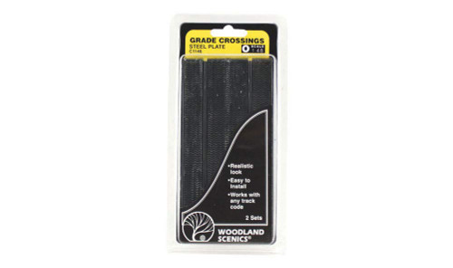 Woodland Scenics O Scale Roadway Steel Grade Crossing (2-Pack)