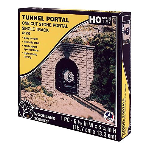 Woodland Scenics HO Scale Single-Track Tunnel Portal - Cut Stone