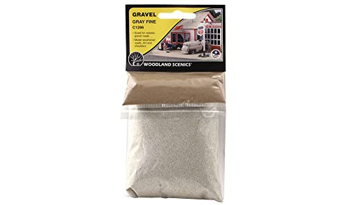 Woodland Scenics Model Railroad Landscape Gravel - Gray - Fine 12oz Bag