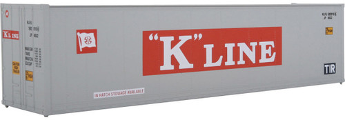 Walthers HO Scale 40' Hi-Cube Refrigerator Shipping Container K-Line (Gray, Red)