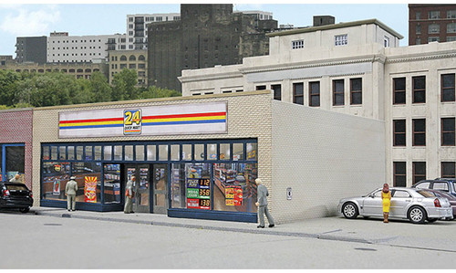 Walthers Cornerstone HO Scale Building/Structure Kit 24-Seven Quick Mart
