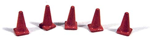 JL Innovative Designs HO Scale Detail Parts - Highway Cones Painted 5-Pack