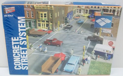 Walthers Cornerstone HO Scale Building/Structure Kit Concrete Street System