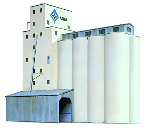 Walthers Cornerstone N Scale Building/Structure Kit Concrete ADM Grain Elevator