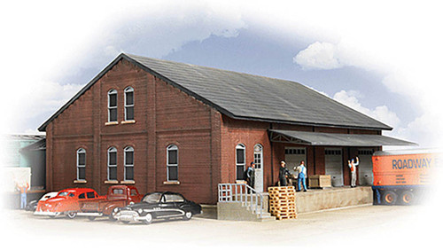 Walthers Cornerstone HO Scale Building/Structure Kit Brick Train Freight House