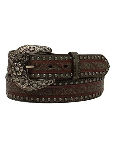 M&F Western Nocona Womans Studded Overlay Embossed Belt - Large