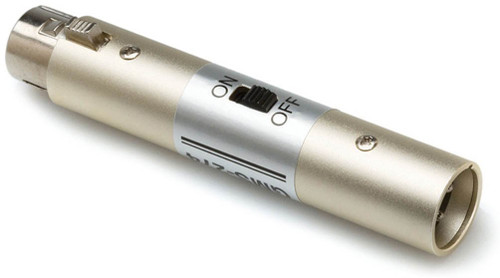 HOSA GMS-274 Karaoke Microphone Power On/Off Switch Adaptor - XLR3F to XLR3M