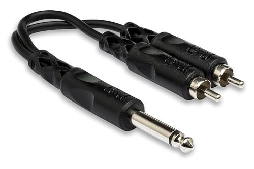 HOSA - YPR-124 - Y Cable - 1/4 in TS to Dual RCA