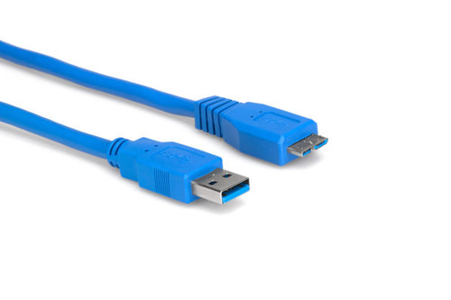 HOSA - USB-303AC - SuperSpeed USB 3.0 Cable - Type A to Micro-B - 3 ft