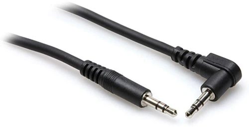 HOSA - Stereo Interconnect Cable - 3.5 mm TRS to Right-angle 3.5 mm TRS - 5 ft