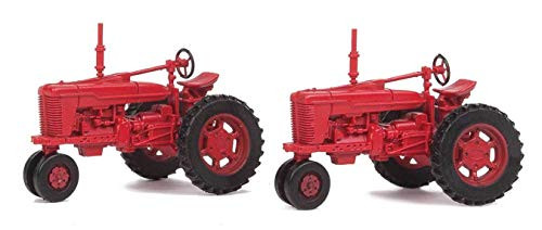 Walthers SceneMaster HO Scale Farm Tractor Vehicles (2-Pack) Red