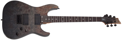 Schecter Deluxe Six-String STD Guitar - Black Fade Burst Burl