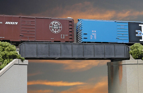 Walthers Cornerstone HO Scale 50ft. Single-Track Railroad Through Girder Bridge