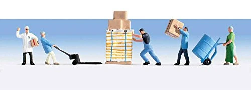 Walthers SceneMaster HO Scale Figures/People Warehouse Workers/Accessories (5Pk)