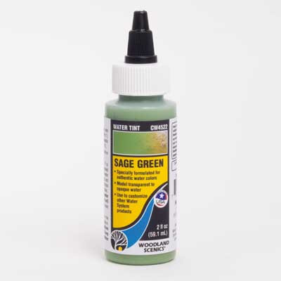 Woodland Scenics Water System Water Tint 2oz Bottle - Sage Green