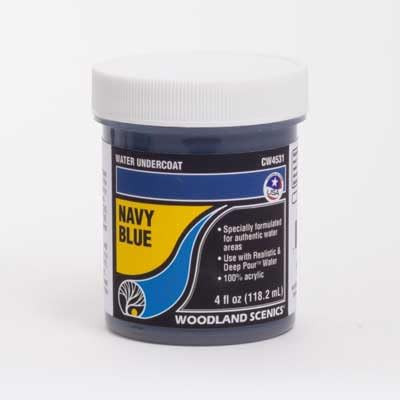 Woodland Scenics Water System Water Undercoat 4oz Bottle - Navy Blue
