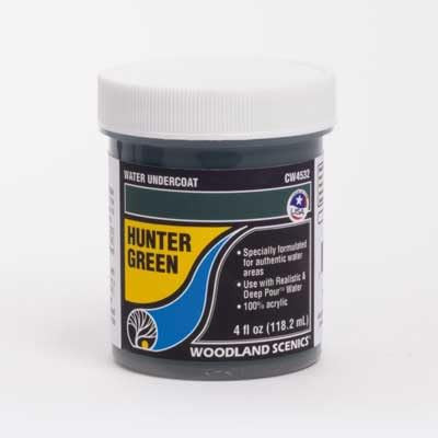 Woodland Scenics Water System Water Undercoat 4oz Bottle - Hunter Green