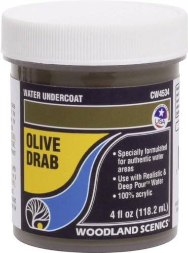 Woodland Scenics Water System Water Undercoat 4oz Bottle - Olive Drab