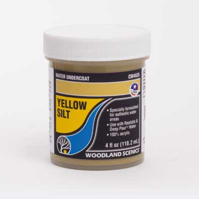 Woodland Scenics Water System Water Undercoat 4oz Bottle - Yellow Silt