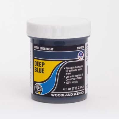 Woodland Scenics Water System Water Undercoat 4oz Bottle - Deep Blue
