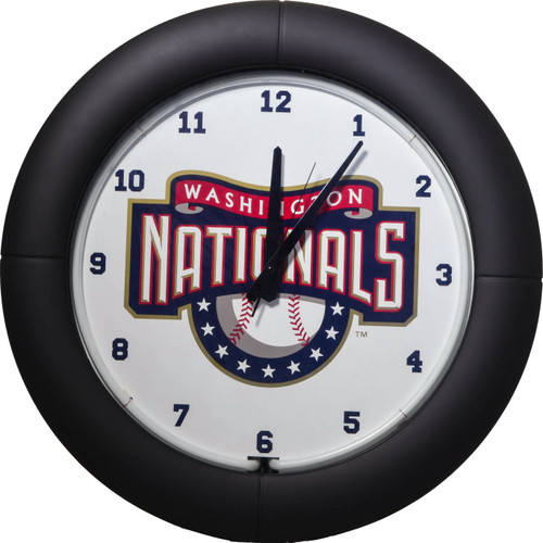 MLB Washington Nationals Light Up Neon Wall Clock
