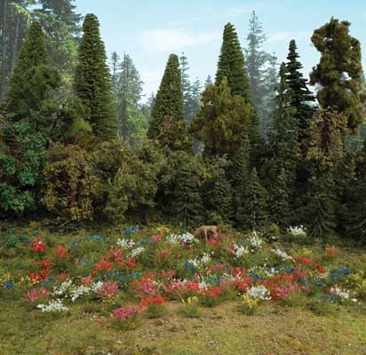 Walthers HO Scale Scenery Kit Decorative Assorted Flowers (250 Pack)
