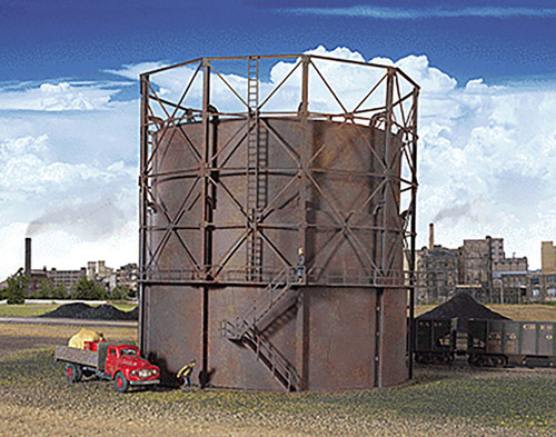 Walthers Cornerstone HO Scale Building/Structure Kit Gas Storage Tank w/ Trusses