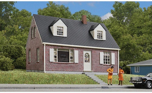 Walthers Cornerstone HO Scale Building/Structure Kit Brick Cape Cod House