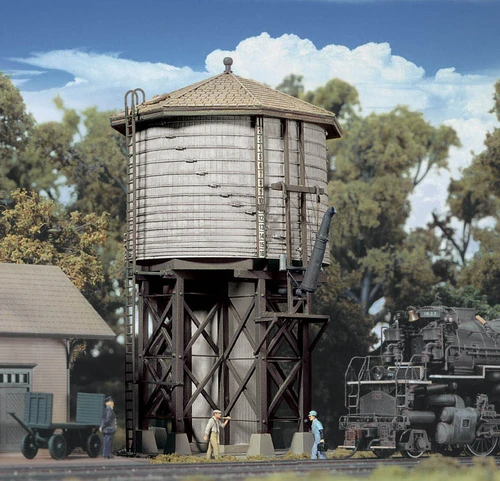 Walthers Cornerstone HO Scale Building/Structure Kit Wood Water Tank