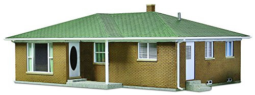 Walthers Cornerstone HO Scale Building/Structure Kit Brick Ranch Tract House