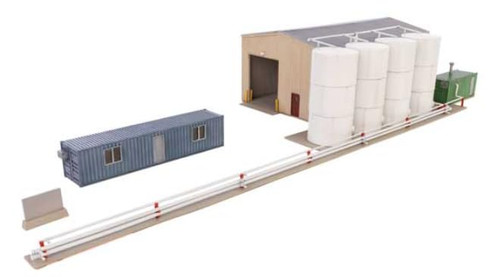 Walthers Cornerstone HO Scale Building/Structure Kit Corn Syrup Transfer