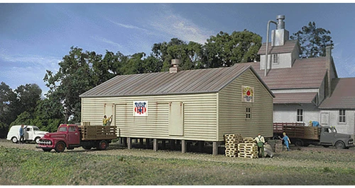 Walthers Cornerstone N Scale Building/Structure Kit Co-op Storage Shed Pilings