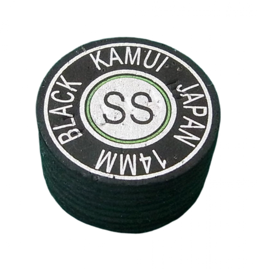 Kamui Black Billiard Pool Cue Tip 14mm - Super Soft