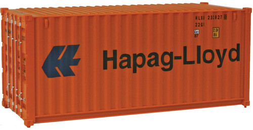 Walthers HO Scale 20' Corrugated Shipping Intermodal Container Hapag-Lloyd