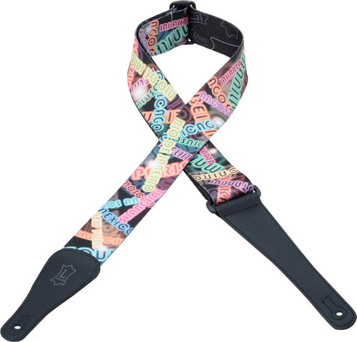 Levy's  MPD2-011 2"Polyester Guitar/Bass Strap - Sonic Art -  Neon Cities