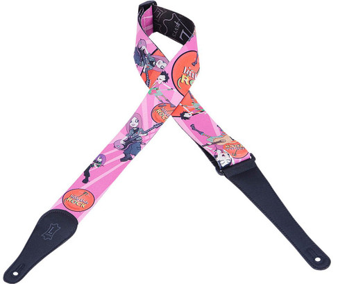 Levy's MPLKR2-002 2" Poly Guitar/Bass Strap - Little Kids Rock - Pink