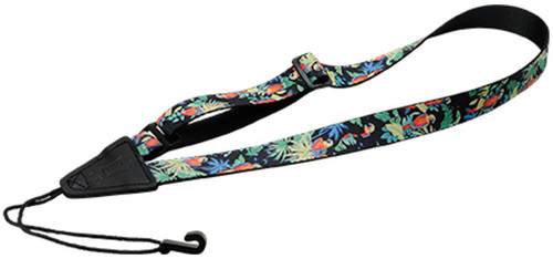 Levy's MP23-006 1" Printed Polyester Hawaiian Design Ukulele Strap - Parrot