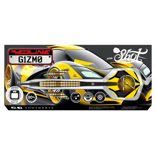 Shot Darts Redline G1ZM0 Soft Tip Dart Set - 20 Gram