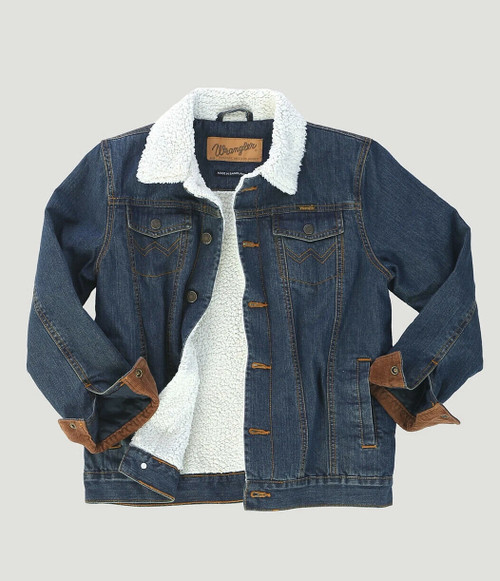 Wrangler Western Men's Cowboy Cut Lined Denim Jacket Rustic Denim - XL