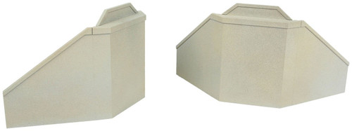 Walthers Cornerstone HO Scale Single Track Railroad Bridge Concrete Abutments(2)